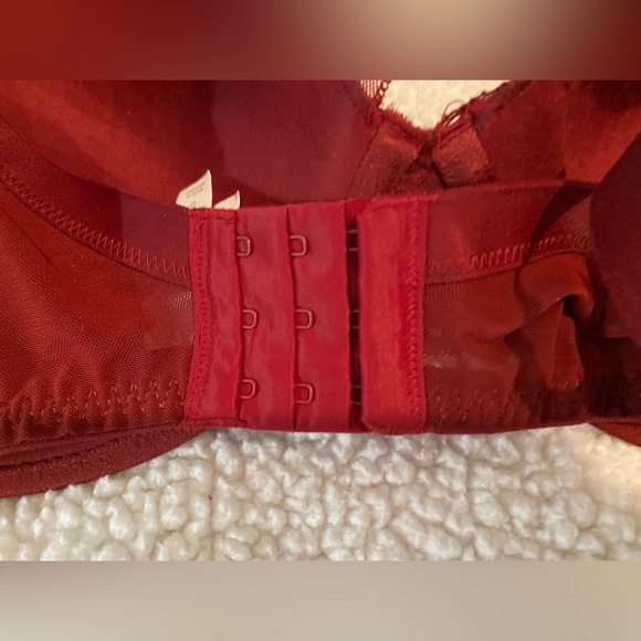 Auden 46D Elegant Lace Red Bra NWOT - Picture 4 of 6